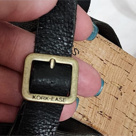 Kork-Ease‎ Drew Leather Cross Banded Platform Sandals women's size 10 - Picture 11 of 13